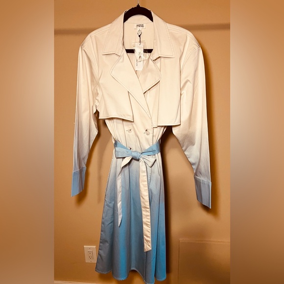 New (NWT) Amazon The Drop. Airy ombre double breast belted trench coat. Size XL - Picture 8 of 13